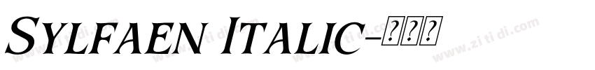 Sylfaen Italic字体转换